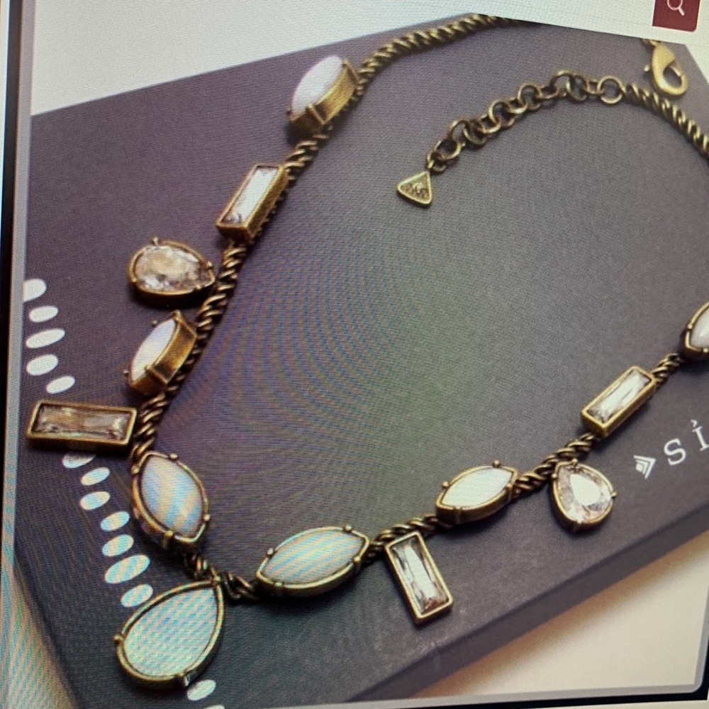 K&R Silpada N0916 crystal clear moonstone necklace - Picture 2 of 4